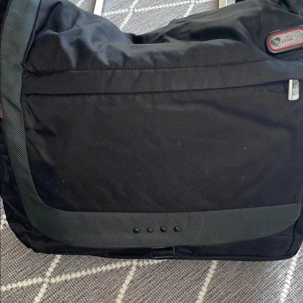 Tumi Black and Gray Messenger Bag